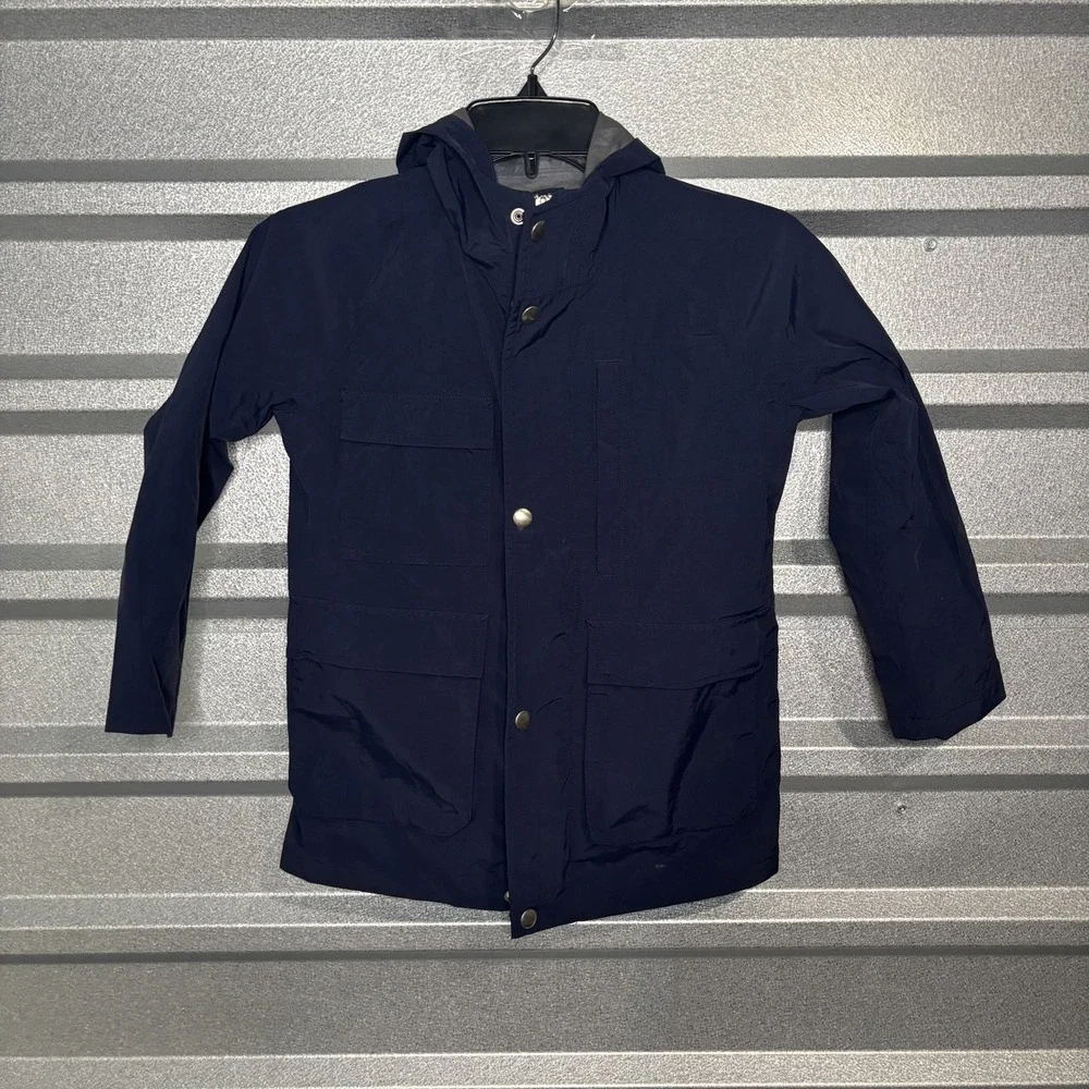 Crewcuts Outerwear Navy Blue Hooded Field Jacket Kids Size S 6-7
